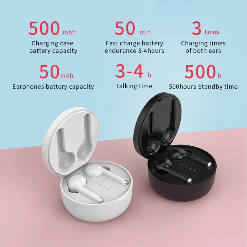 Настоящие беспроводные Bluetooth наушники 5 0 для телефона умные сенсорные с