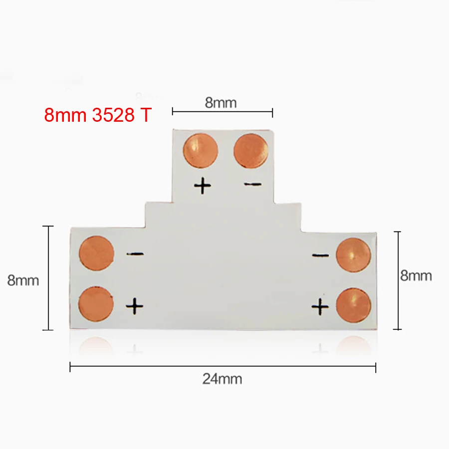 10 шт./лот 2Pin 4pin LED разъем L T + форма FPC адаптер для 8 мм 3528 5050 RGB полоса без пайки |