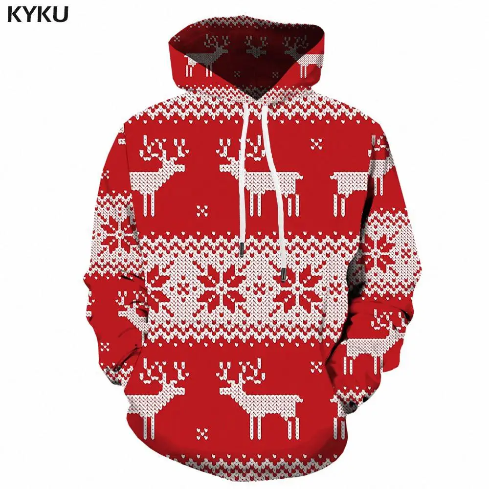 3d hoodies 18 KYKU Санта худи "Клаус" Для мужчин, Рождественские толстовки с капюшоном, Рождественский свитер с изображением снеговика 3d Толстовка с принтом вечерние забавные Для мужчин s Костюмы пуловер с капюшоном; Новинка - Цвет: 3d hoodies 18
