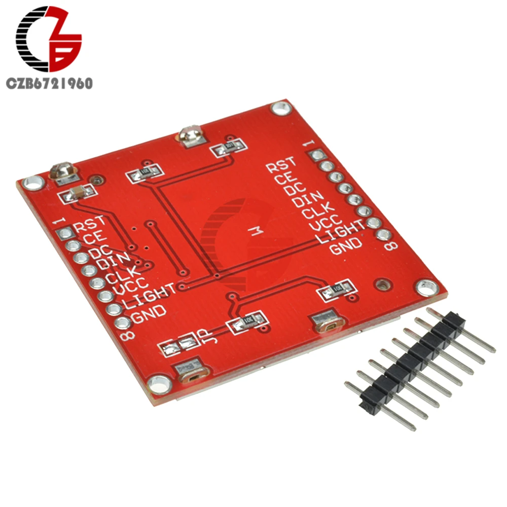 84x48 ЖК-дисплей белого и синего цвета с подсветкой модуль адаптера PCB для Arduino Nokia 5110