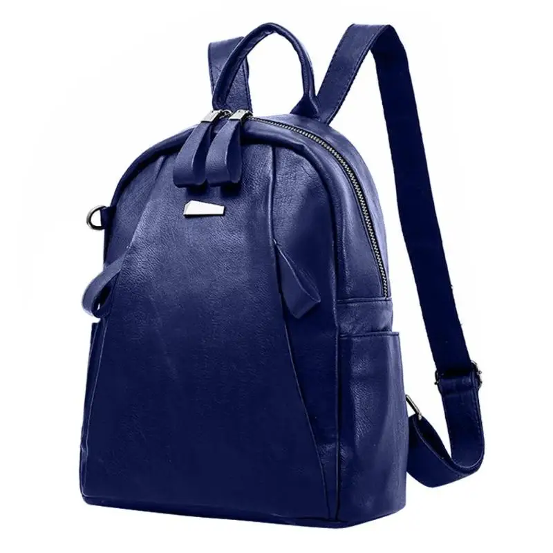 Женские однотонные рюкзаки из искусственной кожи; Mochila Escolar; школьные сумки на молнии для подростков; Подростковая дорожная Повседневная сумка на плечо; рюкзак