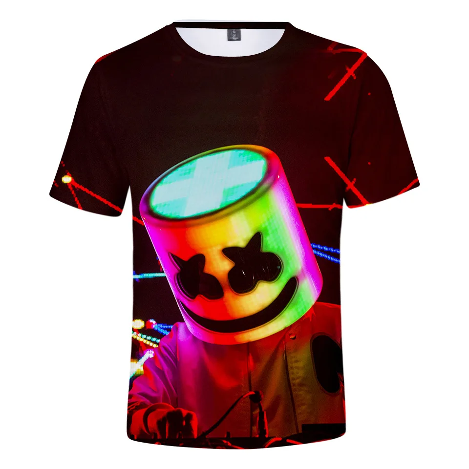 New Arrive Marshmello 3D T-shirt Cosplay Costume Men/women Fashion Hip Hop Harajuku Summer Short Sleeve Tops Tees |