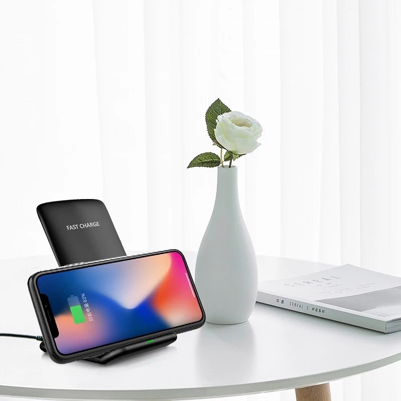 Qi Быстрое беспроводное зарядное устройство для iPhone 8 Plus X Samsung Galaxy S8 S9 S6 S7 Edge Note Elephone
