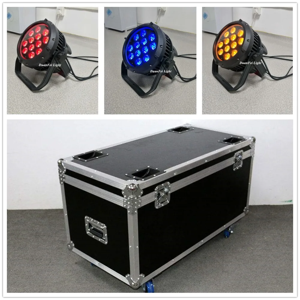 (Roadcase) 6 ламп 12x18 Вт 6в1 rgbwa + uv led par dj pro can ip65 | Лампы и освещение