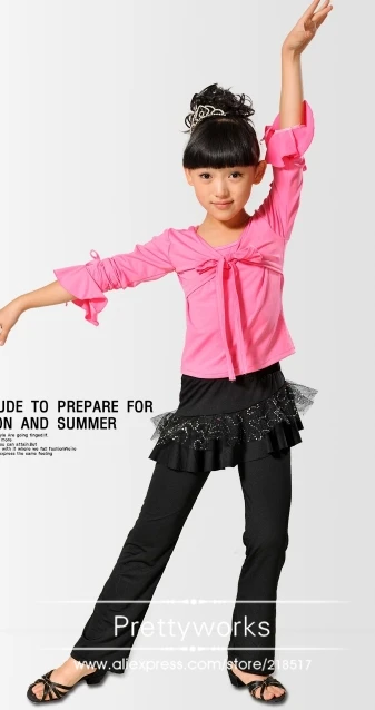 Бесплатная доставка Румба латинское танго Самба танец розовый желтый цвет