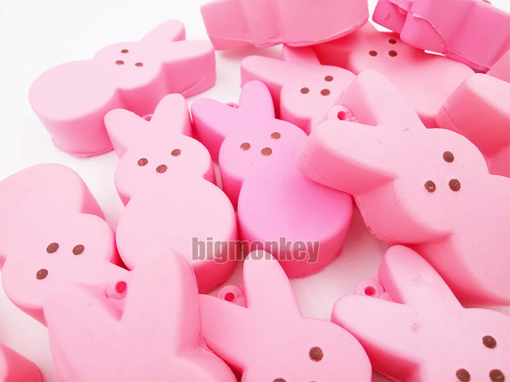 1 шт. 5 см PU corful Kawaii Мини милый розовый кролик мягкий Шарм для сотового