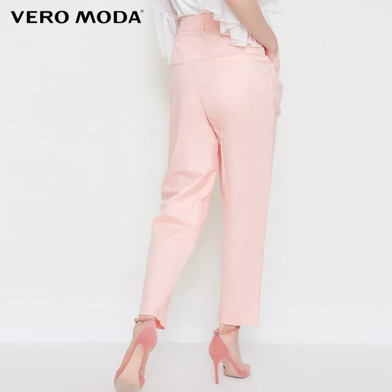 Vero Moda 2019 весна лето новые хлопковые повседневные укороченные брюки | 318250520