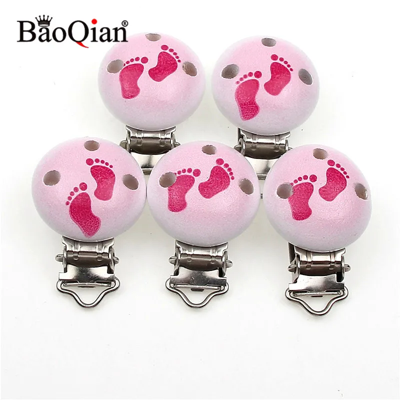 5 шт. деревянные металлические зажимы для соски круглые застежки детской одежды