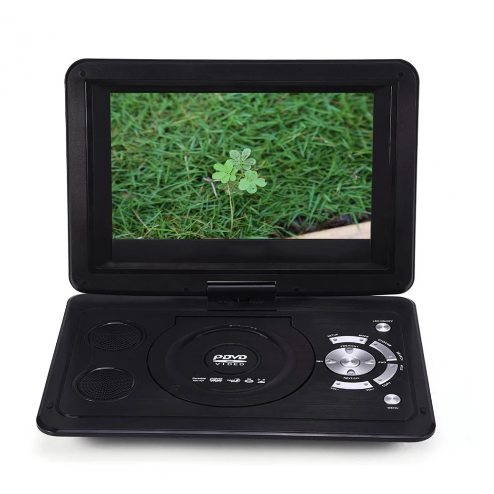 Powstro 13,9 дюймов 110-240 В HD tv Портативный dvd-плеер 800*480 разрешение 16:9 ЖК-экран для ЕС Plug DVD плееров