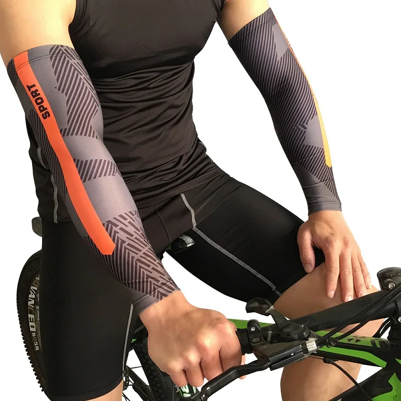 

1Pair New Summer UV Protection Sleeves Men Cycling Running Sleeves Bike Bicycle Arm Warmer Cool Lycra Ridding Arm Protector