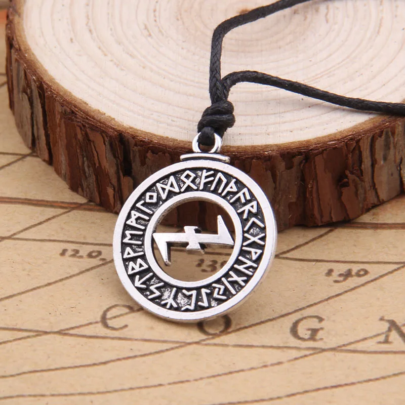 Мужской скандинавский амулет с компасом и подвеской|pendant men|men necklacenecklaces pendants mens |