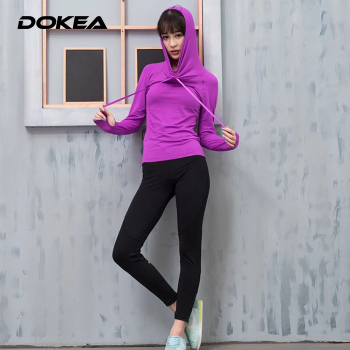 Женская устанавливает спорта на открытом воздухе фитнес-беговая брюки пальто