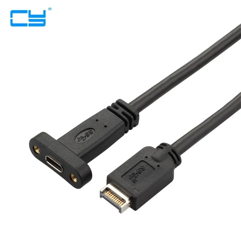 

USB 3,1 спереди Панель заголовок USB-C Тип-C Женский удлинитель с винт крепления панели 40 см