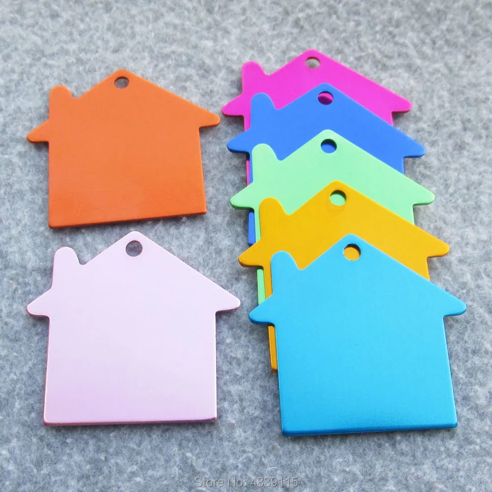 100 шт./лот пустые идентификационные бирки для собак из алюминиевого сплава в