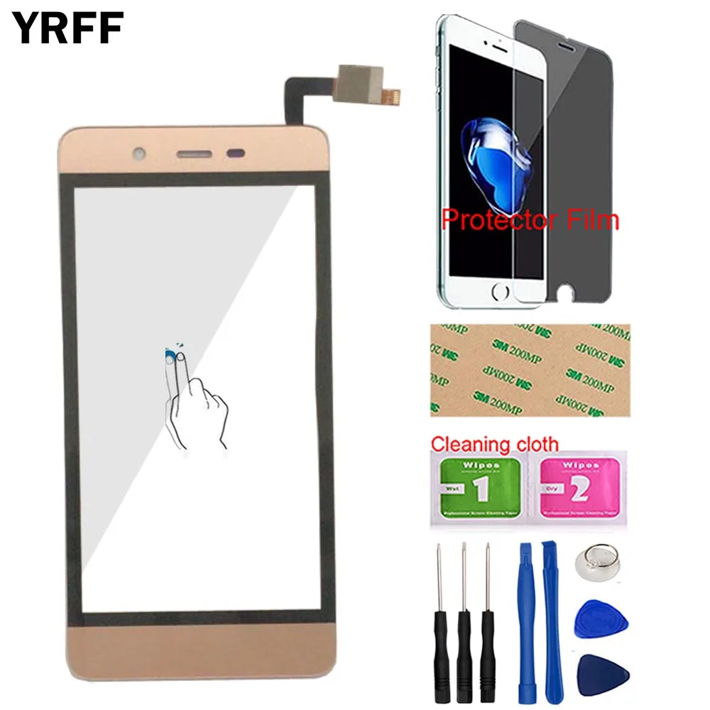 Gold With Tools Мобильный сенсорный экран для Micromax Q4101 сенсорный экран дигитайзер панель объектив стекло Ремонт Часть инструменты защитная пленка - Цвет: Gold With Tools