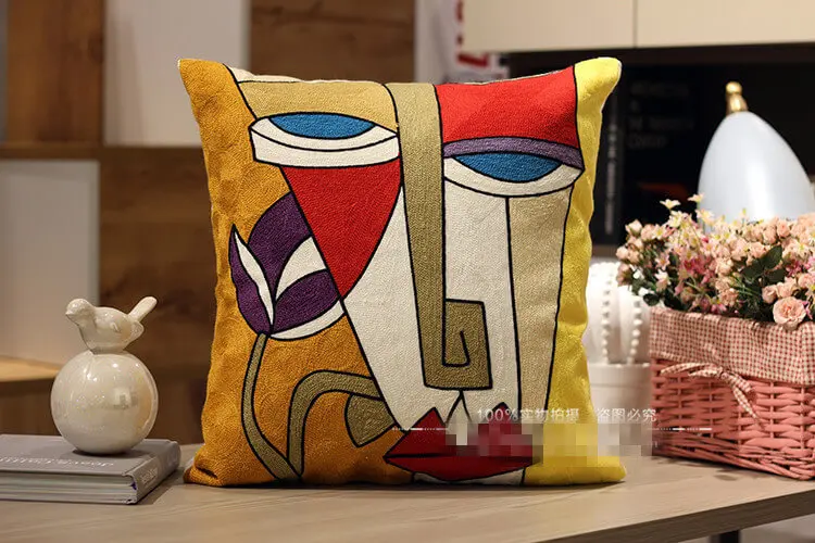LeRadore Кот с рисунками из мультфильмов хлопковые чехлы на подушки с вышивкой 45 см* 45 см домашний Декор Подушка Чехол бросок
