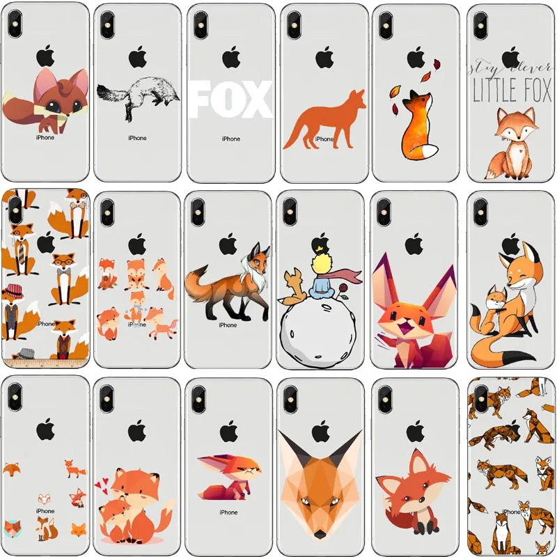 Mr Fox com oculos прозрачный мягкий силиконовый чехол защитный для телефона iphone 12 11 6 7 8
