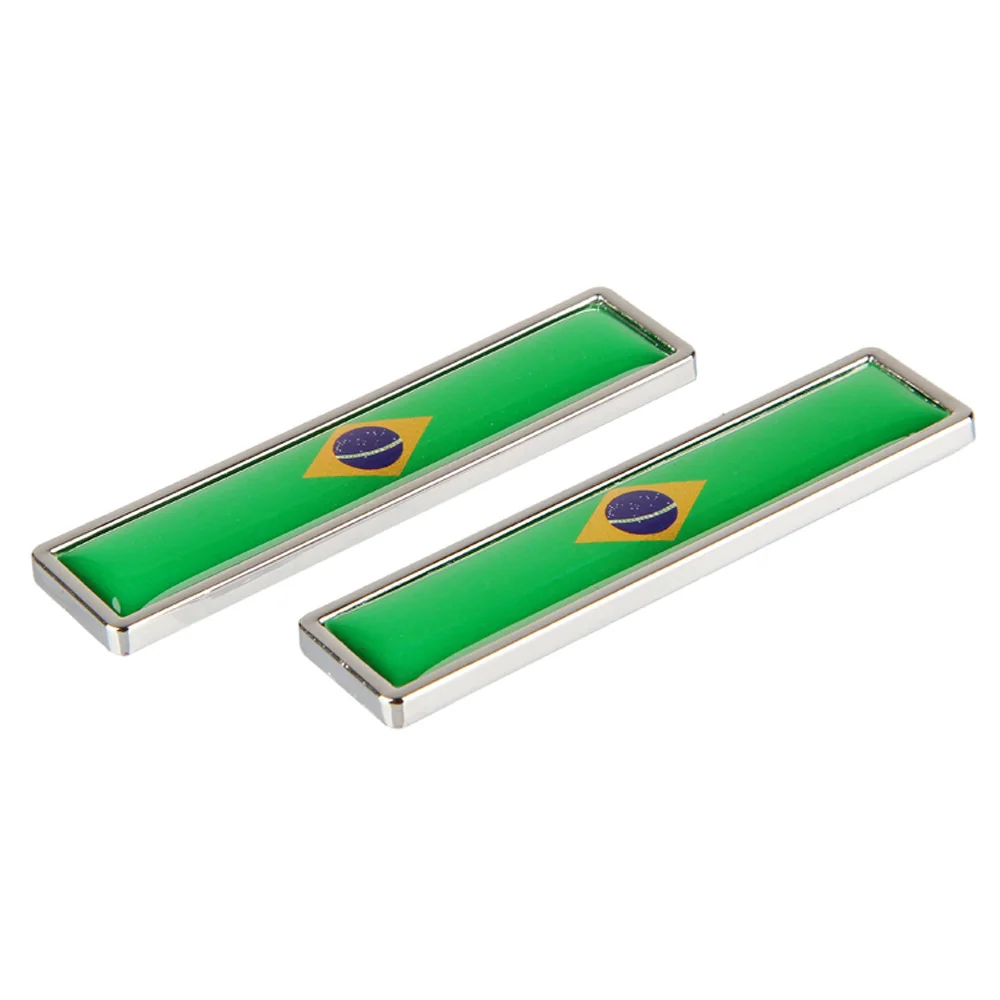Brazilian flag Украшение автомобиля Наклейка на боковую дверь наклейка для логотипа итальянского флага Vw Polo golf Ford Fiesta Fiat 500 500X punto Panda Lancia Ypslion - Название цвета: Brazilian flag