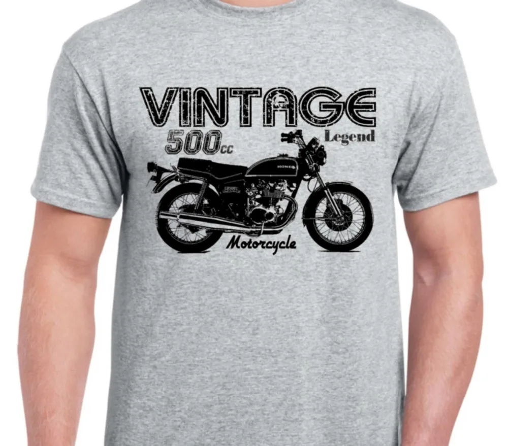 

2019 New 3d HON CB500T Inspired Vintage Motorcycle Classic Bike Shirt TshirtT Shirt Men Funny Tee Shirts Short Sleeve