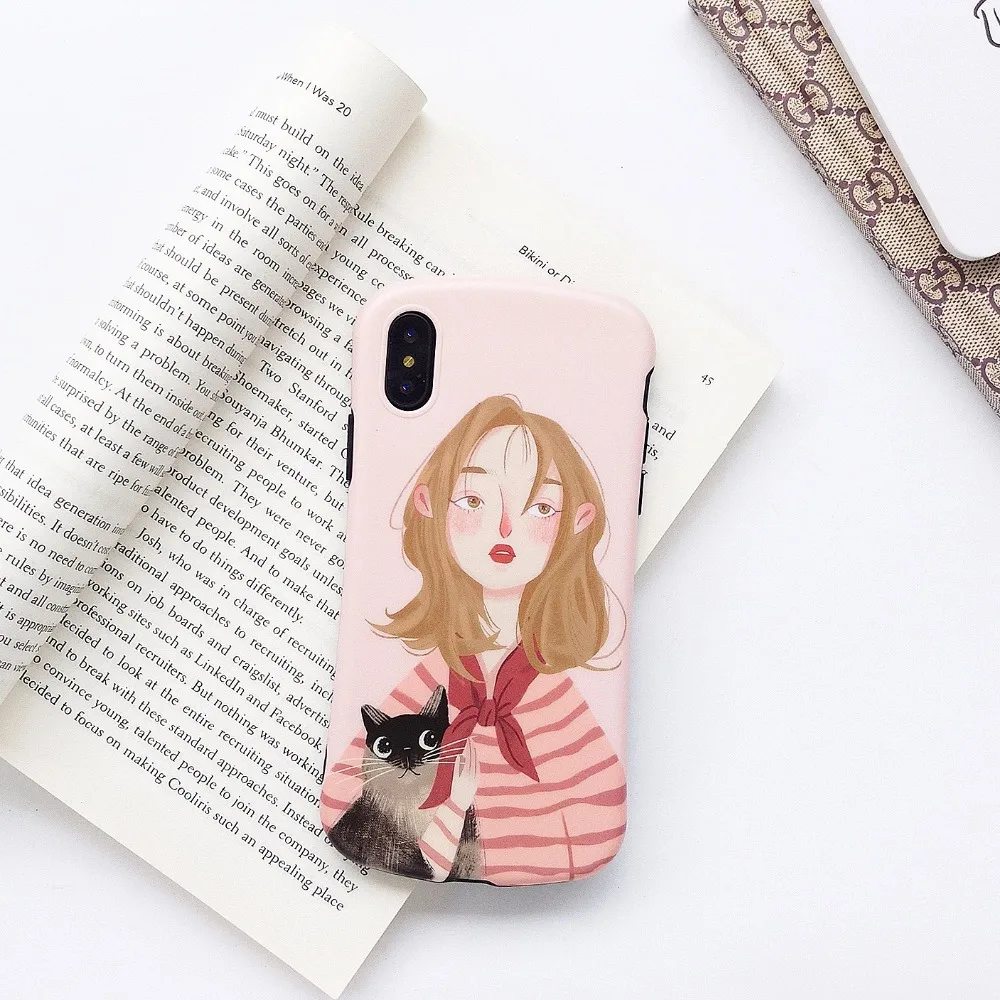 New Lovely Couples Pattern Phone Case For iPhone X XR XS Max Cases 7 8 6 6s Plus Soft Silicon Glossy Back Cover |