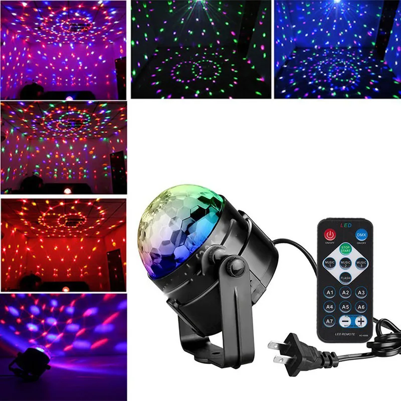 110 В 220 мини RGB DJ диско светодиодный светильник Кристальный магический шар