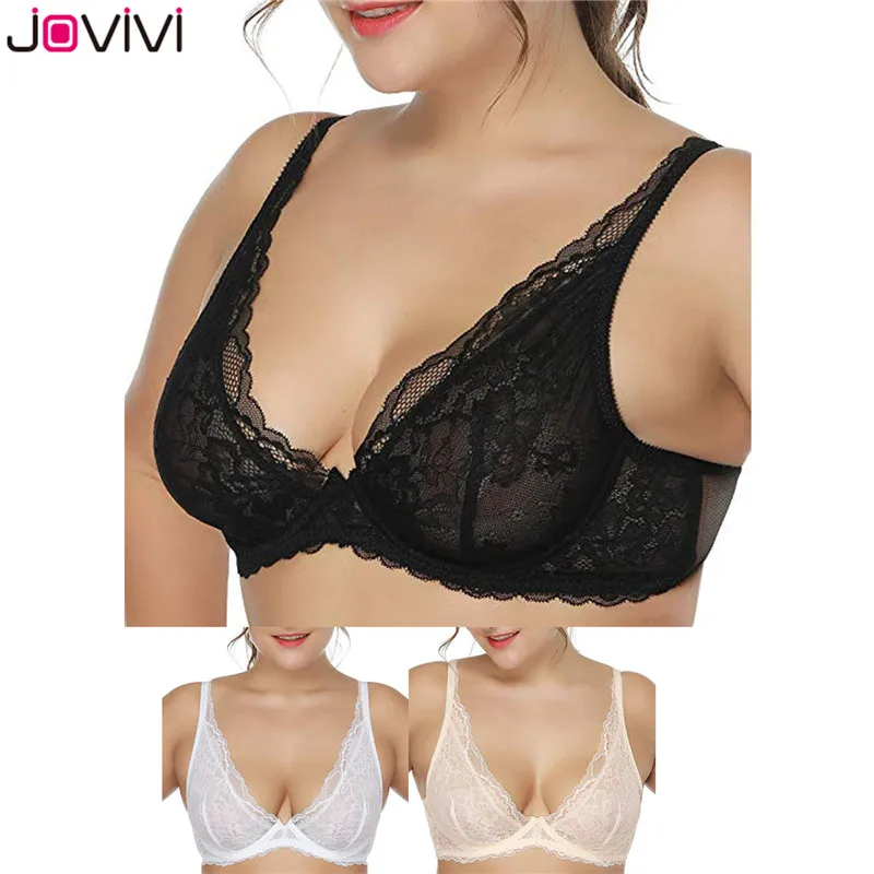 Jovivi 1 шт. 32A 36DD женский кружевной сексуальный бюстгальтер без подкладки на