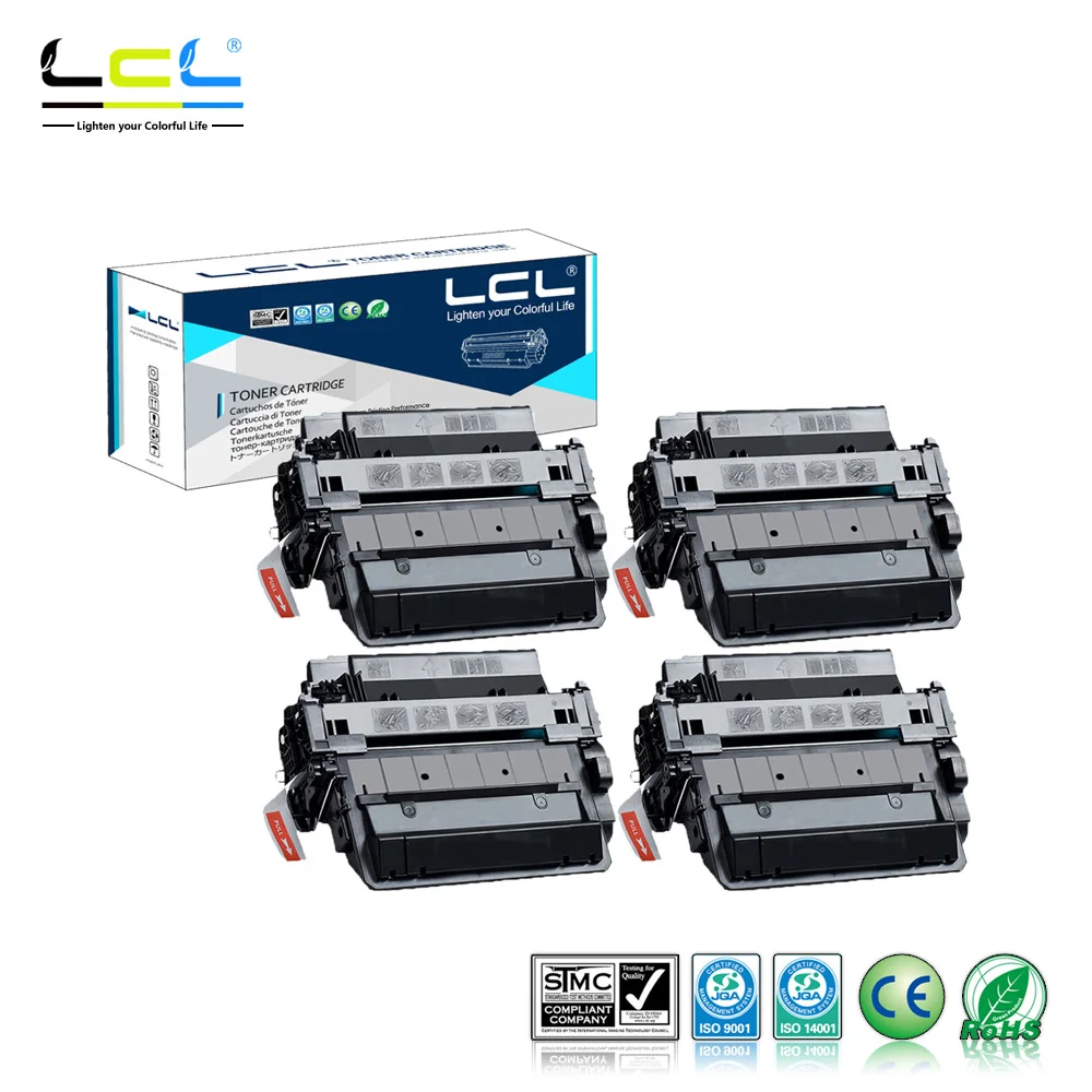 

LCL 55A CE255A (4-Pack Black) Toner Cartridge Compatible for HP Laserjet Enterprise P3015/P3015d/P3015dn
