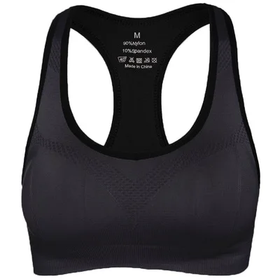 black B008 хорошего качества со спортивным бюстгальтером с рисунком yoga топ-бюстгальтер для женщин дышащие мягкие Бег виброустойчивый фитнес - Цвет: black