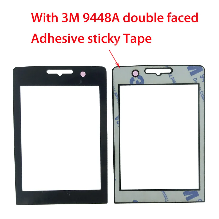 

10pcs NEW For PHILIPS X623 Front panel lens Not Touch Screen With 3M 9448A double faced Adhesive sticky Tape