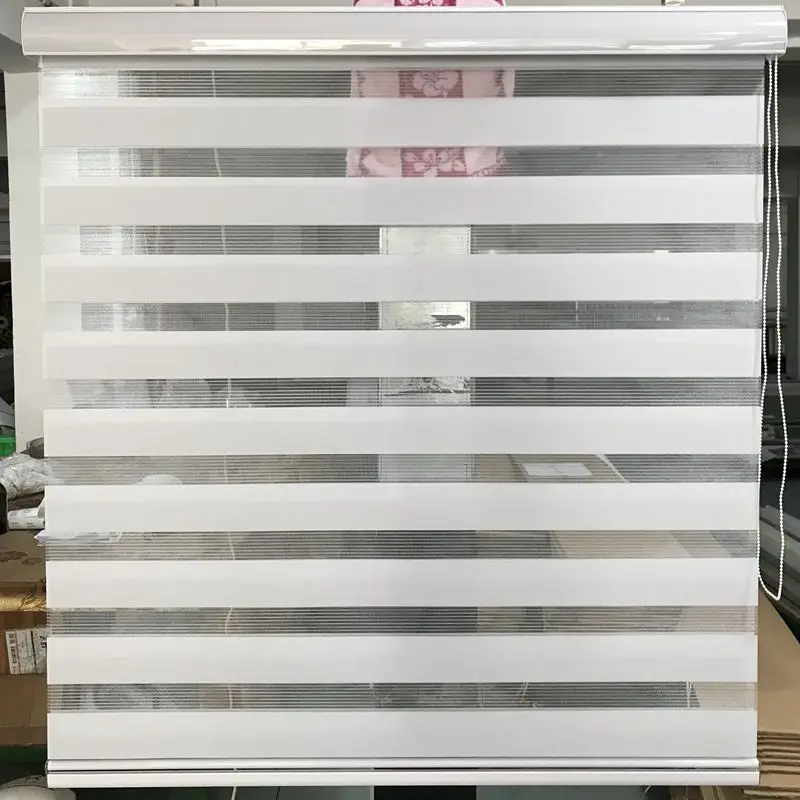 Горизонтальные Sheer тени слепой Зебра двойной рольставни и лечения окна Custom