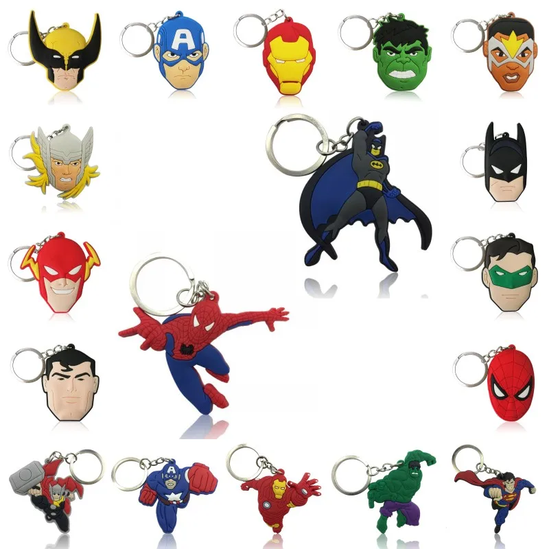 7012-01-18 mix20pcs 20 шт. брелок для ключей с героями мультфильма Мститель Микки из мультфильма Игра престолов, шаровые цепочки, брелок для ключей Супер Марио, детские подарки, вечерние сувениры - Цвет: 7012-01-18 mix20pcs