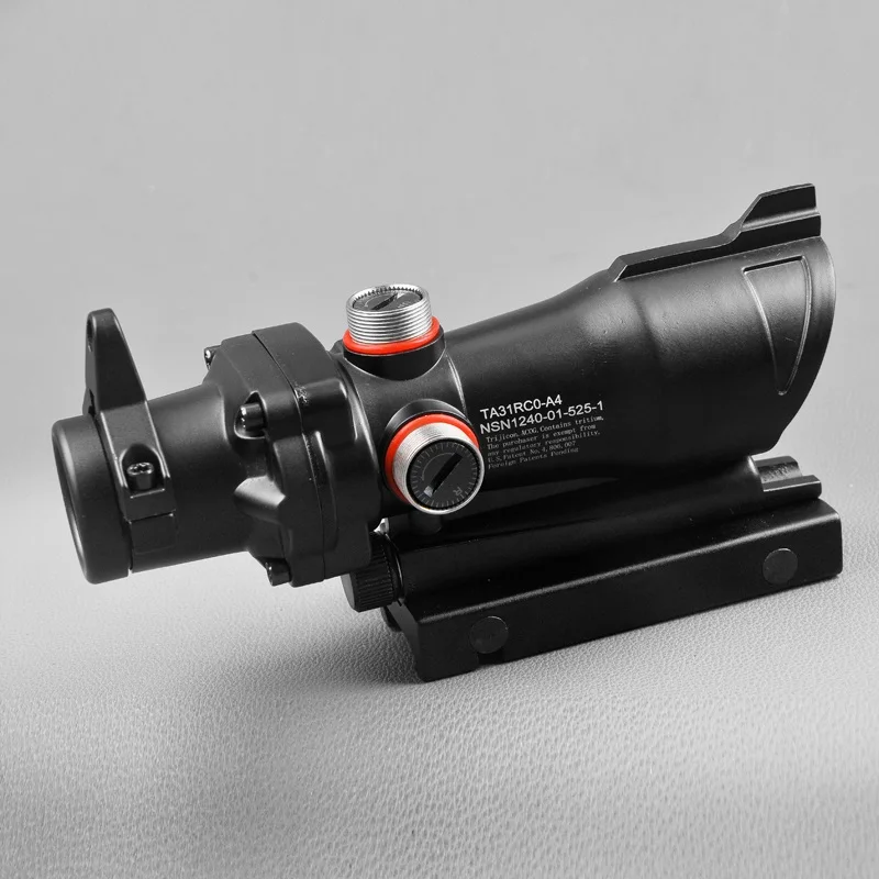 ACOG 1X32 с красным лазером прицел оптический прицел Прицелы для охоты с 20 мм рельсами для страйкбола пистолет Trijicon винтовка