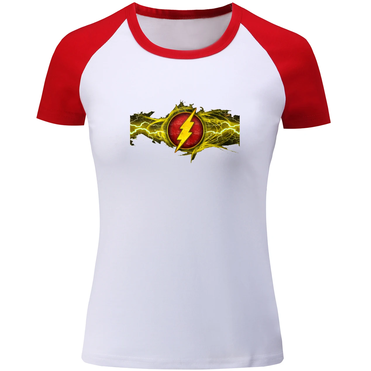 Футболка женская летняя хлопковая с коротким рукавом и принтом The Flash | Женская