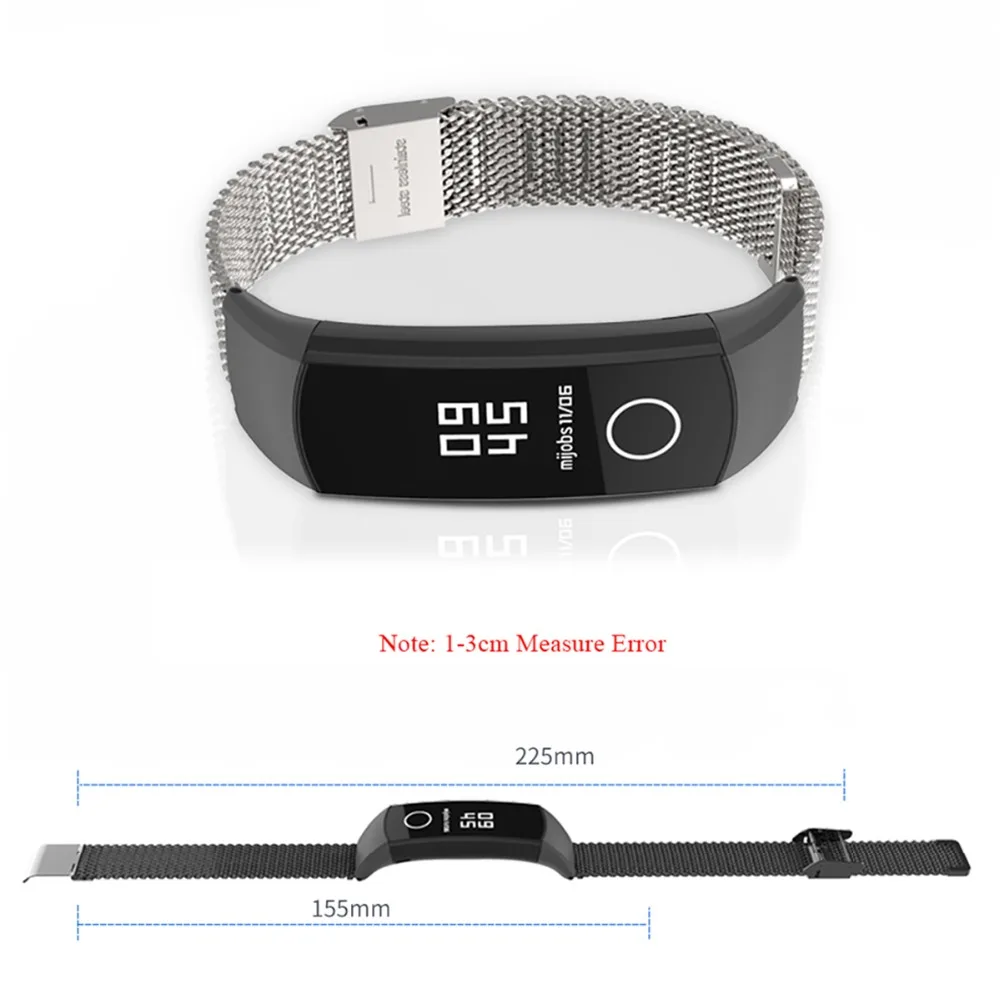 LEMDIOE Смарт аксессуары для huawei Honor Band 4 ремешок анти-потеря Замена Миланская сталь