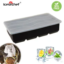 ICESTCHEF 8 силиконовая форма для льда квадратная форма для лотка для льда силиконовая форма для кубиков льда вечерние крышки ICESTCHEF 8 силиконовая форма для льда квадратная форма для лотка для льда силиконовая форма для кубиков льда вечерние крышки