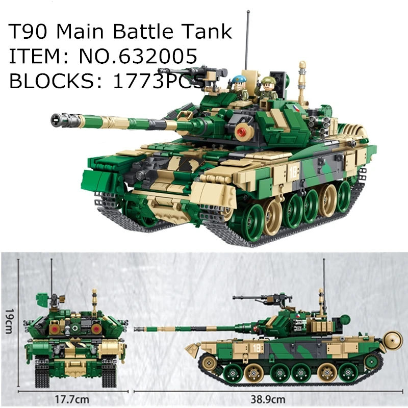 Новый игрушечный танк строительные блоки 1000 + шт Строительные T90 M60 леопардовые