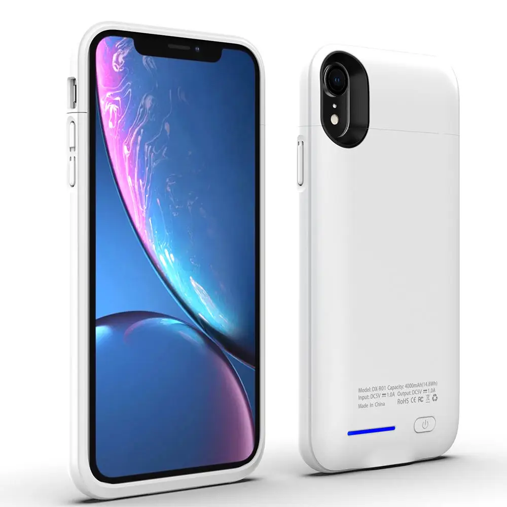 4000 мАч батарея чехол для iphone XR батарея зарядное устройство чехол Крышка смартфона банк питания для iphone XR батарея Чехол