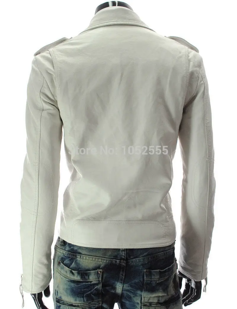 HOT !2014! NEW fashion Men's Slim Top Designed Sexy PU Leather Short Jacket Coat Size M~XXL MN27|coat cotton|coat lambcoated film |