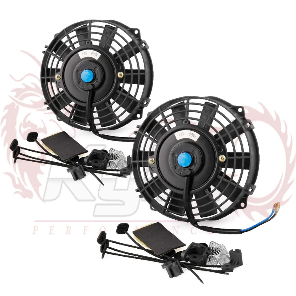 2 комплекта 7 дюймов Универсальный 12 В 80 Вт Тонкий Реверсивный электрический