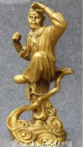 YM 306 Chinese Folk Myth Xiyouji Stand Monkey King Sun Wukong Wu Kong Statue | Дом и сад