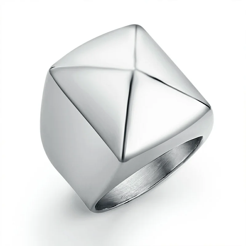Мужское кольцо с геометрическим рисунком из нержавеющей стали|Кольца| |