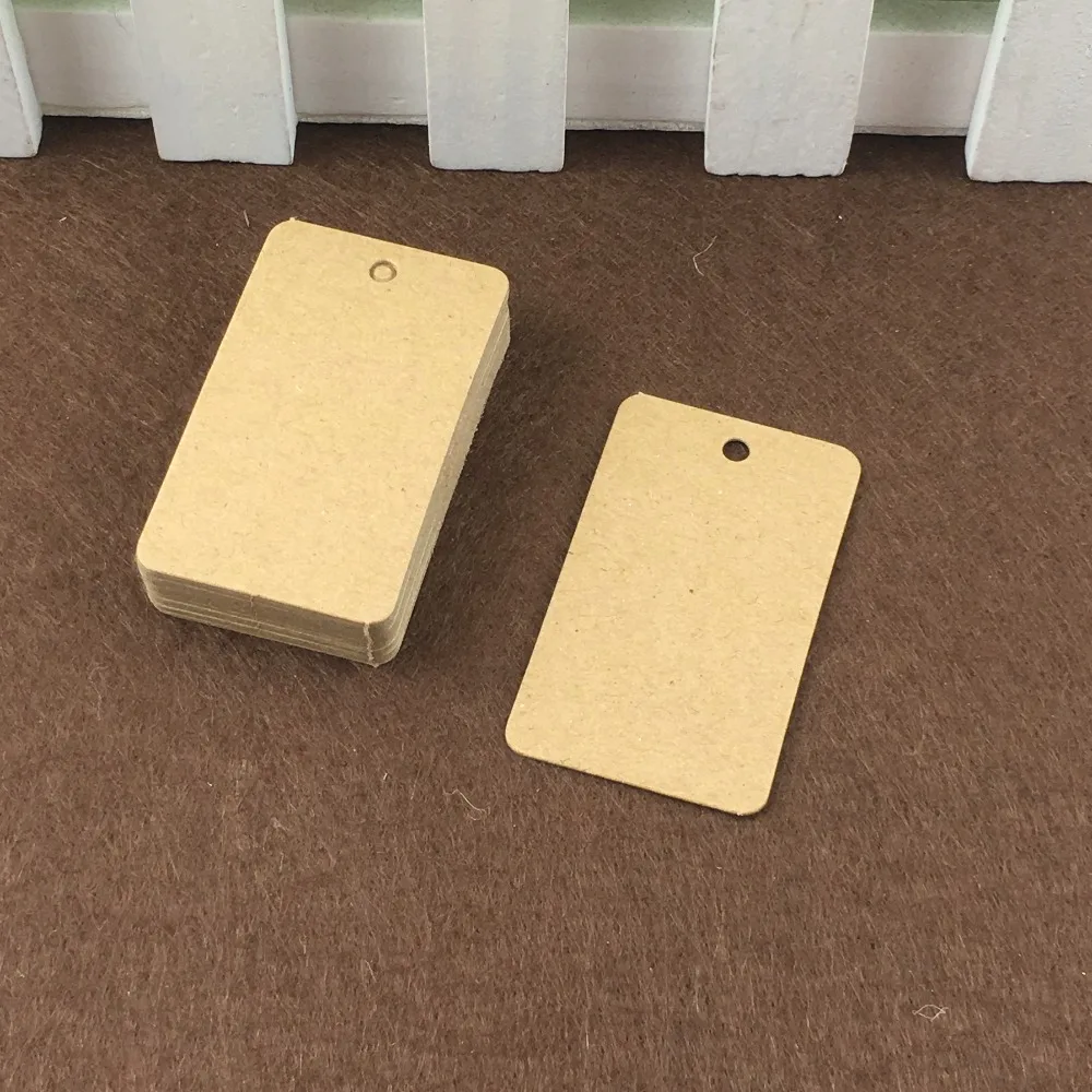 Коричневые бирки для подвешивания 1000 шт. 5 х3 см крафт-бирки Подарочная бирка