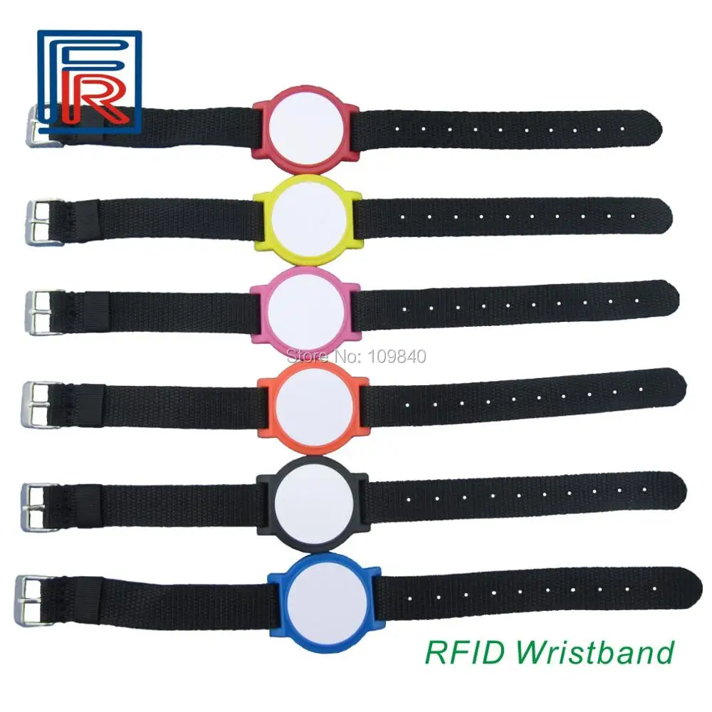 

Best quality ISO14443A adjustable 13.56mhz rfid nylon wristband/bracelet for Event E-ticket locker 100pcs/lot