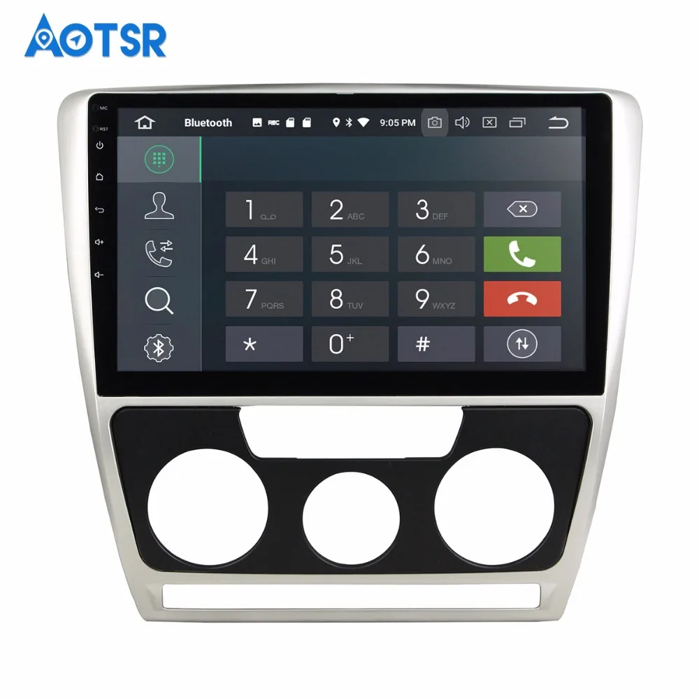 Автомобильный DVD плеер 10 1 дюйма Android 8 0 4 + 32 ГБ GPS навигация для Skoda Octavia 2010 2014