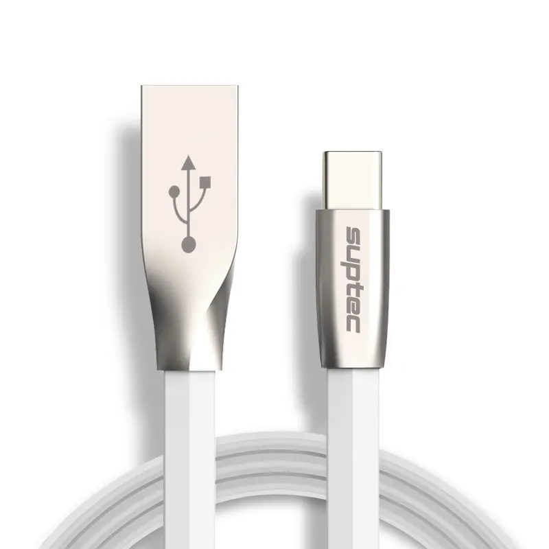 Suptec Тип USB-C кабель USB 3.1 Тип c Зарядное устройство кабель быстрой зарядки шнур Синхронизация данных для Samsung S8 Xiaomi mi5 6 Mi4C Huawei P10 LG - Цвет: Silver