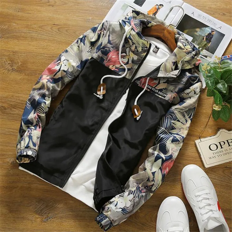 Мужская куртка бомбер тонкая камуфляжная военная с длинным рукавом и капюшоном