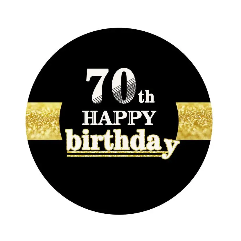 70th 1 шт. 6,5*6,5 см 16 18 21 30 40 50 60 70 80 90th наклейки с днем рождения Юбилей вечерние подарок на день рождения, Декор детские игрушки Пастер - Цвет: 70th