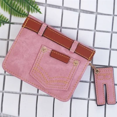 5 Длинный кошелек, женские кошельки, повседневный джинсовый стиль Harajuku, короткие кошельки с карманами для монет, женские кошельки, зажимы для денег, модные кошельки - Цвет: 5