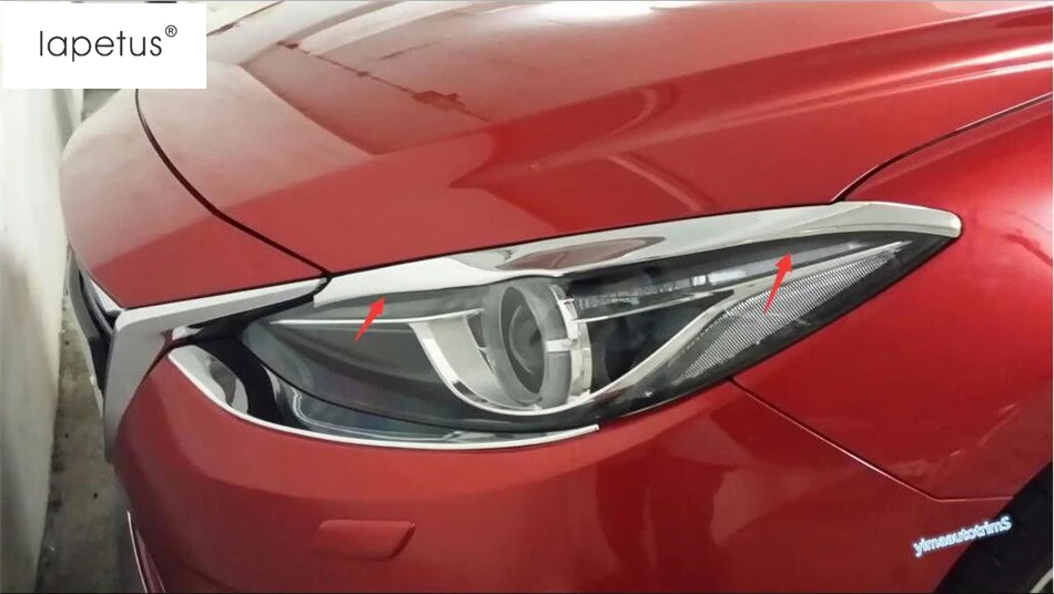 Lapetus Аксессуары для Mazda 3 AXELA хэтчбек седан передние фары лампа век брови полосы крышка комплект отделка