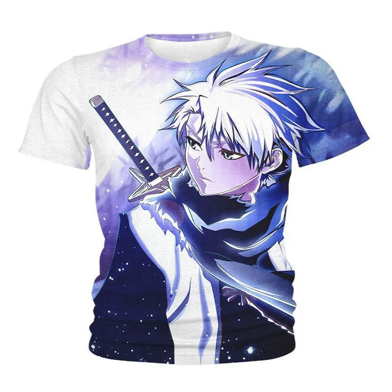 Bleach, футболка, аниме, футболки для мужчин и женщин, 3D принт, Gintama BLEACH, футболки, летняя футболка, мультяшный дизайн, футболки, модная уличная одежда, топы